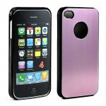 Wholesale iPhone 4 4S Aluminum Snap On Case (Pink)